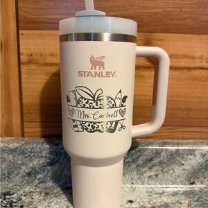 Mrs. Cantrell Stanley Pink Tumbler with Custom Design